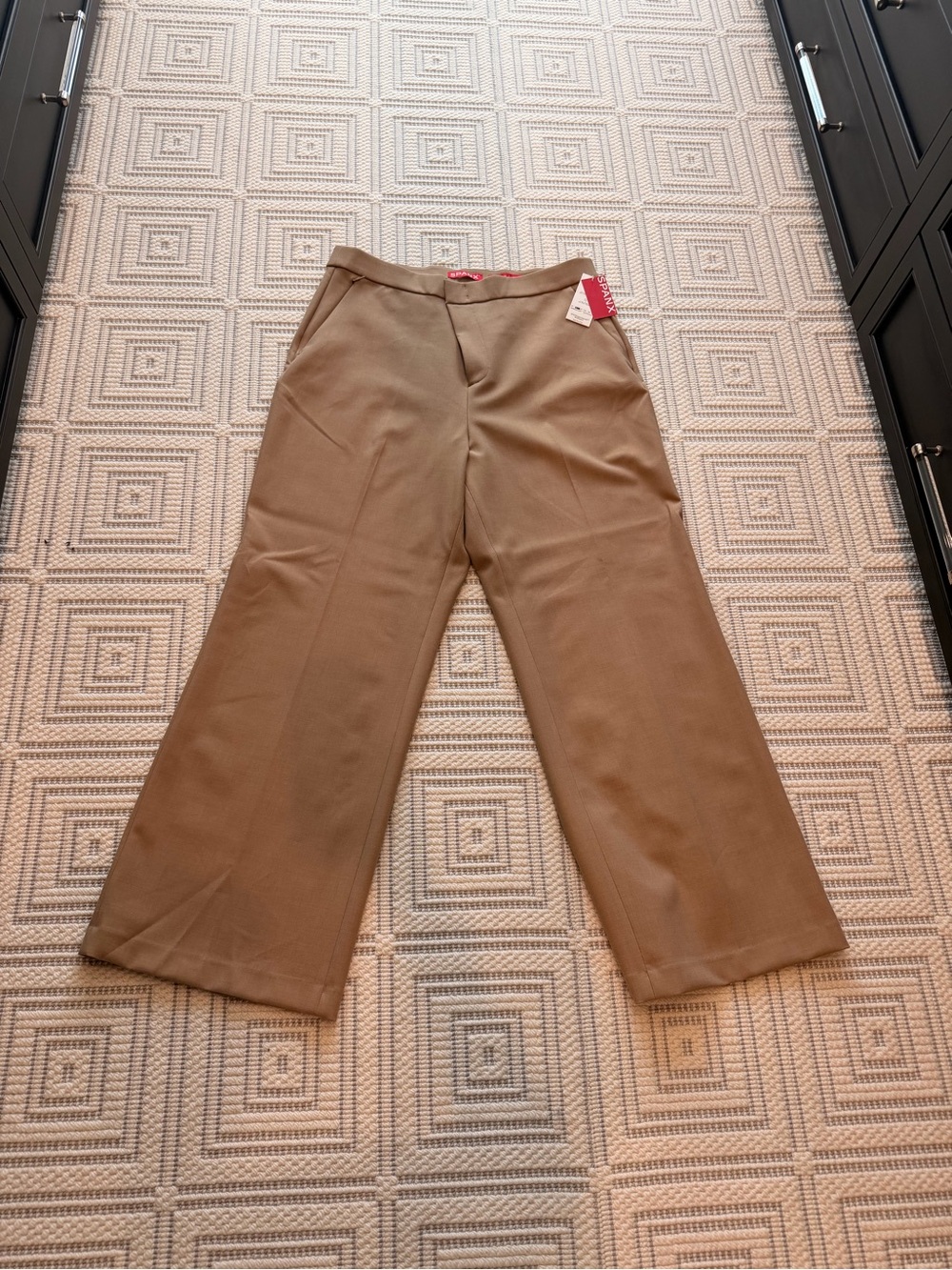 SPANX Wide Straight-Leg Pants in Taupe Brown